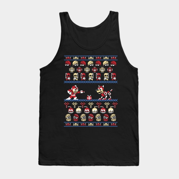 Ugly Christmas Sweater Christmasman Tank Top by RetroReview
